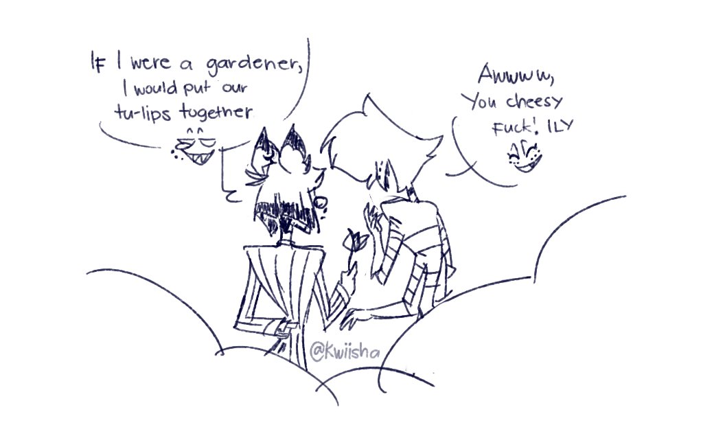 stole the dialogue from Tumblr

I love these four and I would die for more content of them 

#HazbinHotel #Radiodust #StaticMoth 