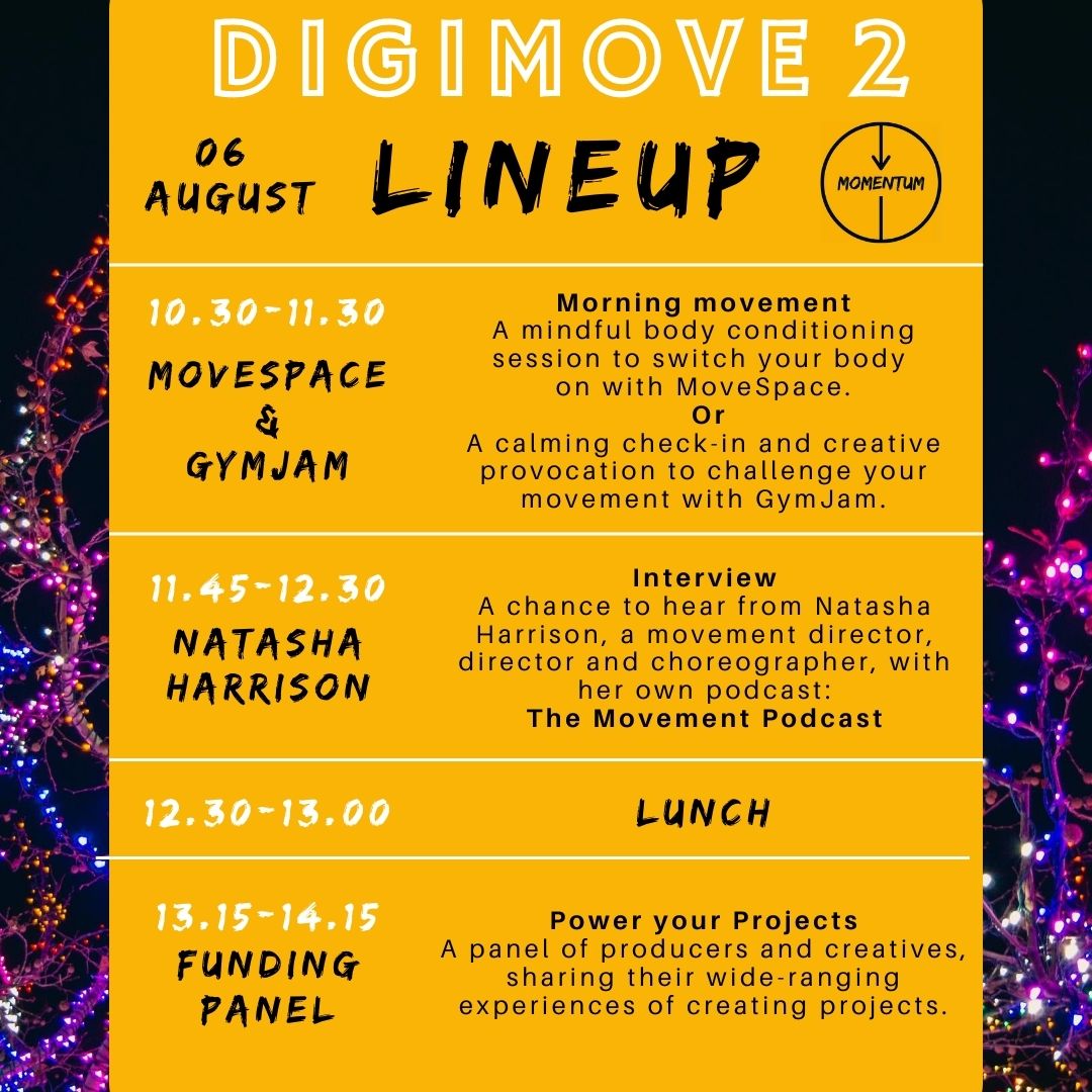 MomentumSympos1's tweet photo. LINEUP ANNOUNCEMENT! 💥
We are very excited to launch this with you all next week.
Keep your eyes peeled for spotlights on each practitioner and our funding panel!
To register your interest to join the online event, email us at: momentumteaminfo@gmail.com
#DigiMove 2 is a go! https://t.co/UIIfFKlSiQ