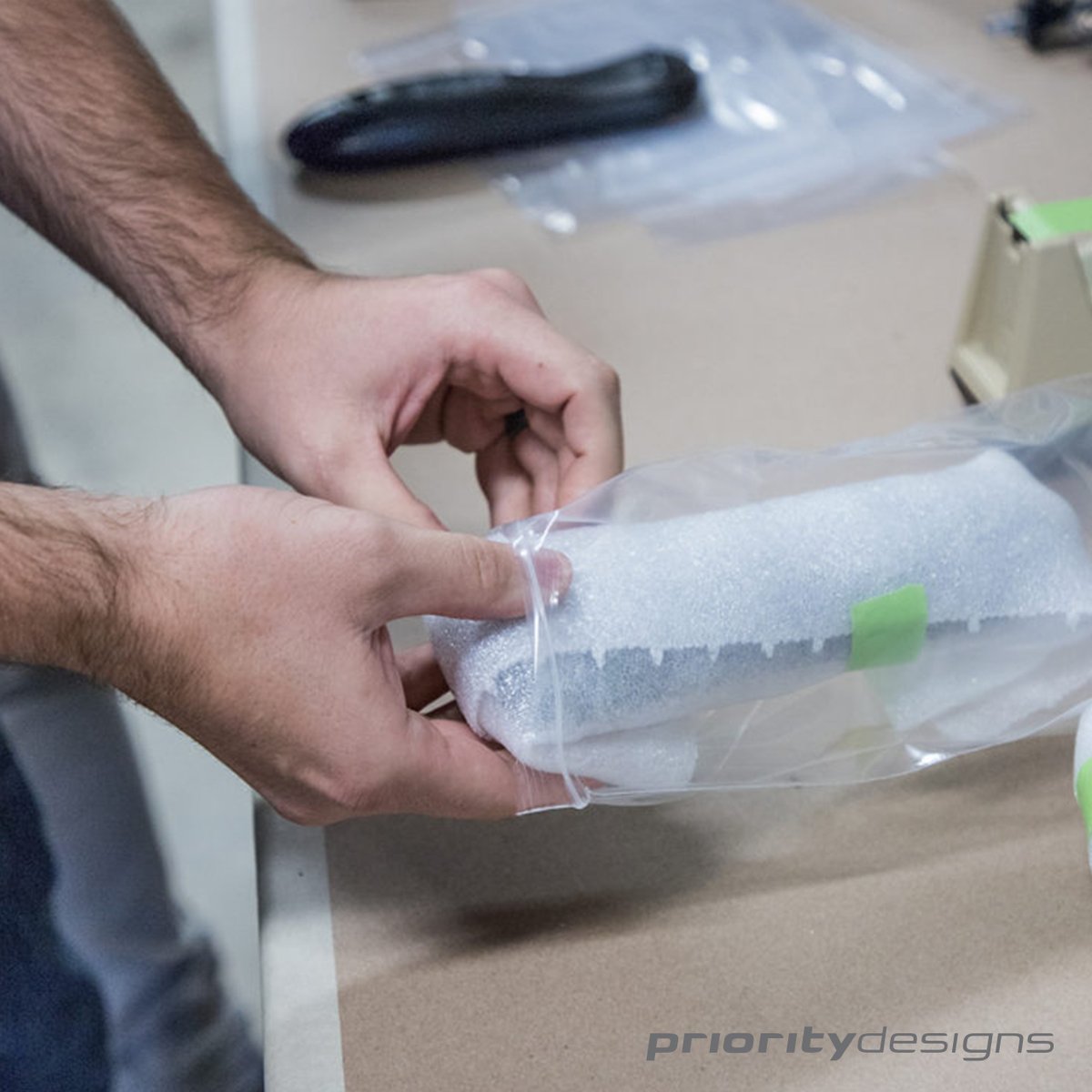 PriorityDesigns's tweet photo. It may not be the most exciting part of the process, but we can tell you from experience that shipping is not something you want to rush. The care that goes into packing &amp; shipping helps make sure prototypes arrive looking as good as when they left the shop. https://t.co/EBxu56tk0k