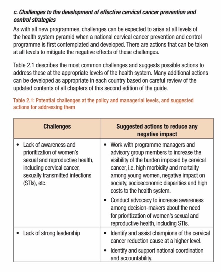 Challenges to the development of effective cervical cancer prevention. Lack of awareness and prioritisation of women’s sexual and reproductive health.