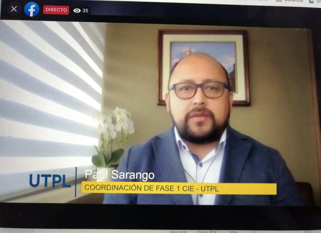 CIEUTPL's tweet photo. Nuestro docente y coordinador de Fase 1 @posarango presenta la plataforma que se usará en nuestra #ExpoEmprendeUTPL https://t.co/6GobiLnYdI