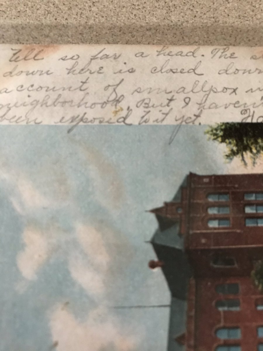 CHSmrGeorge's tweet photo. Found a 1907 post card of old @CHS_Indians . That’s not rare. What’s interesting is that the school was closed due to a smallpox outbreak. I can relate to that. https://t.co/HJNc5AEtoc
