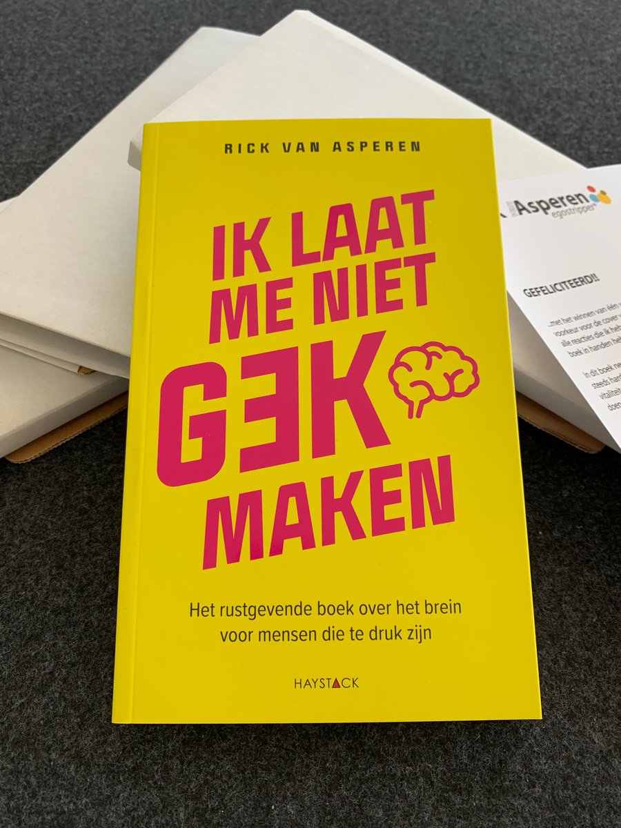 Vandaag hebben de eerste winnaars hun boek ontvangen. Van harte gefeliciteerd <a href="/SandraKok/">Sandra Kok</a>, @WilmaBroeseliski en @RalphZelders. Veel leesplezier. Een heerlijk boek voor op het strand? Bestel het hier: bit.ly/2Xbss6E #breinhygiene #ontspanning #afleiding #rickvanasperen.