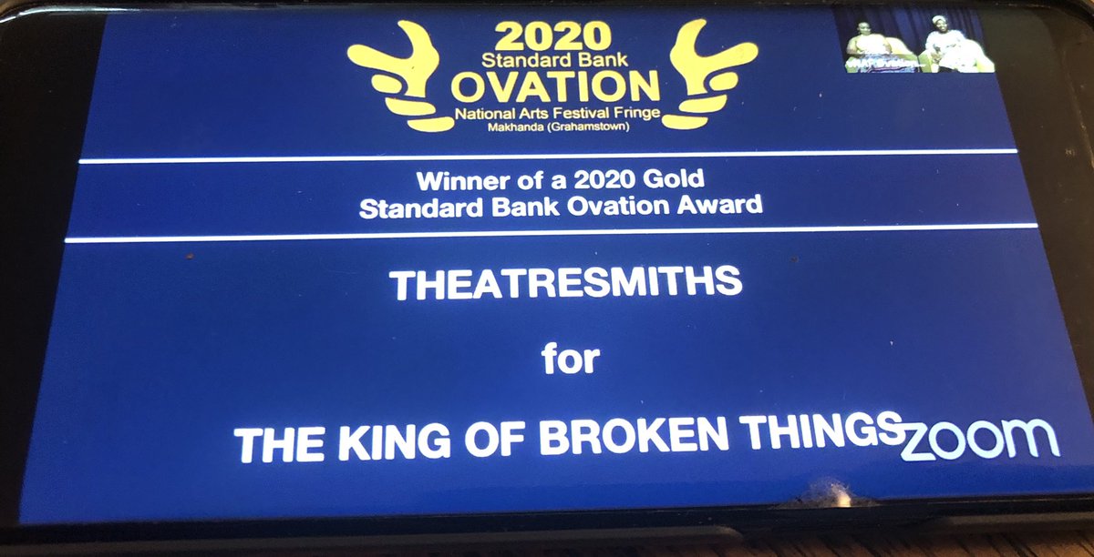 TheCapeRobyn's tweet photo. Two Gold #ovationawards @StandardBankArt @artsfestival #vNAF. Can I just say that it is AMAZING that there were cash prizes for the Ovations. A big round of applause for @StandardBankArt Wonderful to get recognition & great to get cash https://t.co/kv7wvCMxx5
