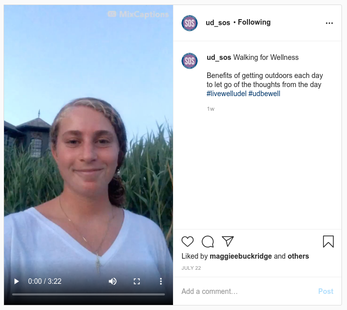 UD_BeWell's tweet photo. #livewelludel Check out this great post from @UD_SOS about walking for wellness: https://t.co/tN1nf5p98U https://t.co/EtAGQApuIn