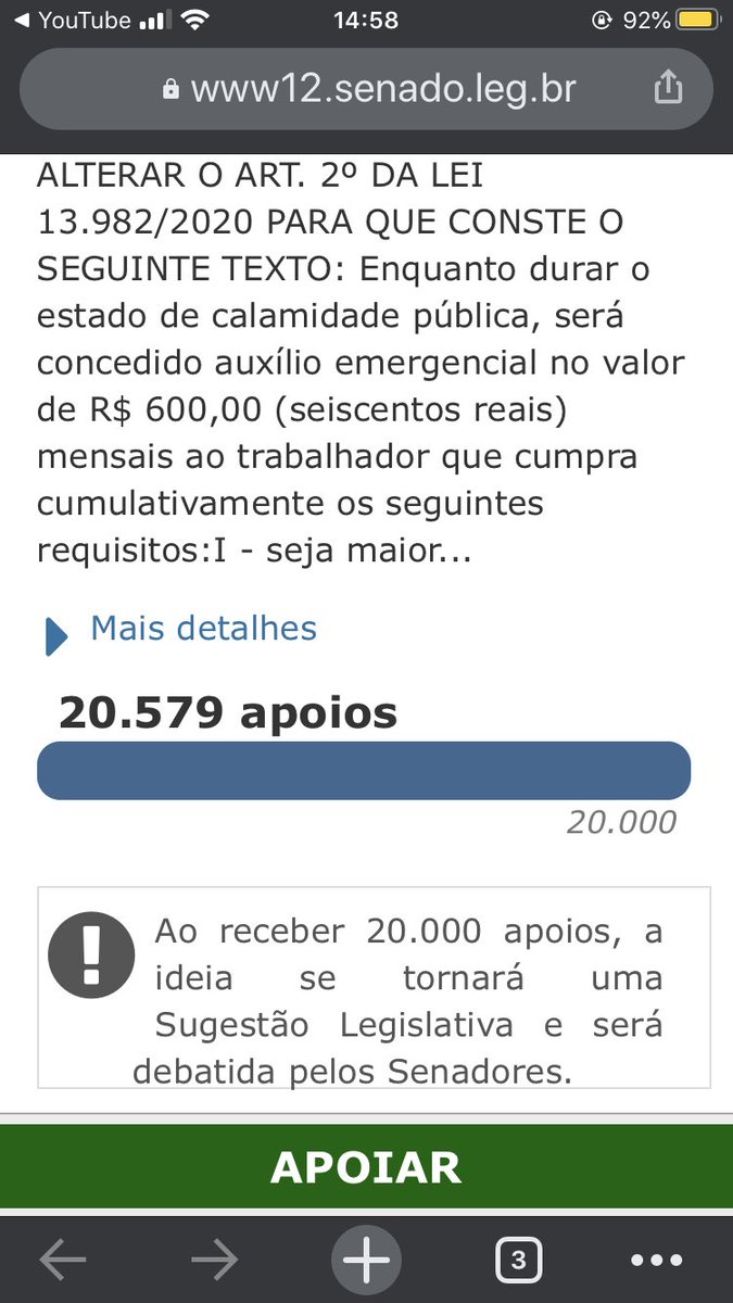 originalcaiio's tweet photo. Utilidade pública! Ao receber 20,000 apoios a ideia é discutida pelo legislativo, mesmo já sendo votado!!!!!! Segue o link. https://t.co/b5YAJfR8dW.  #auxilioemergencial #UmbrellaAcademy2 #TheUmbrellaAcademy #caixa #caixatem #auxilioemergecial #CaixaTemNADA https://t.co/1bdSaOE2cC