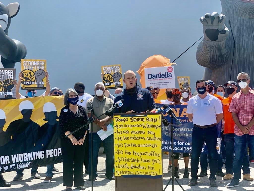 JoseJavierJJR's tweet image. Thank you @SouthFlaAFLCIO, @ElectJavier, @DLCAVA, @RepAsencio, @LIUNA, @AFSCMEFL, @GoIUPAT, workers, and all those who showed up today to demand action for our community. I am proud to stand with you in calling to #ExtendUI and #Savethe600
