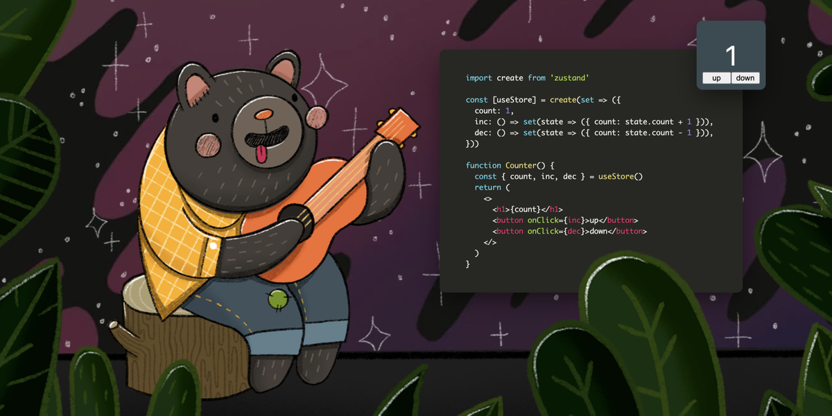 elijahmanor's tweet photo. 📚 TIL about `zustand`

🐻 Bear necessities for state management in React

❤️ the hook based api &amp; the pun won me over 🤣

👏 @0xca0a @Luxizzle @_paulshen @stolinski 

https://t.co/lm6gz1UGxZ
https://t.co/S2d9m9EtuB https://t.co/5nwrUIaggL