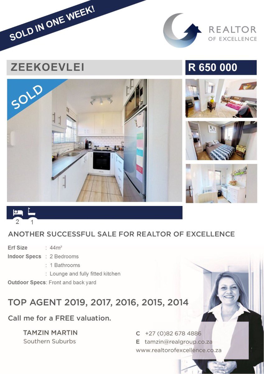 🏡 Sold! 🏡

🔑 #Zeekoevlei
🔑 #SouthernSuburbs
🔑 #SoldByTamzin
🔑 #RealtorOfExcellence
🔑 #FreeValuations
🔑 #Property
🔑 #RealEstate