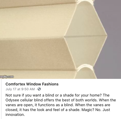 SchneiderBlinds's tweet photo. Wonderful innovation in #WindowShades & blinds! This is the Odysee #CellularBlind which when the vanes are open, it functions as a blind. When closed, it has the look & feel of a shade.
Schedule your in-home window measurement appointment: (608) 786-2262 https://t.co/Yv8TSgOUtH https://t.co/wKFBB9NmAh