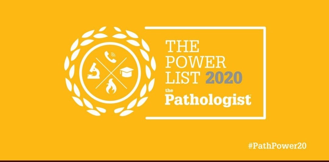 Stoked to be in this year's @pathologistmag's Power List! - honored to be in the company of fantastic educators, leaders, peers and friends! #PathPower20 thepathologist.com/power-list/202…