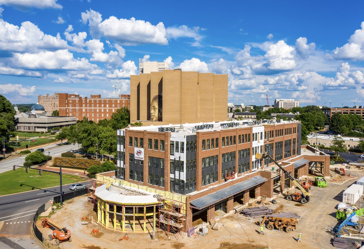 #Drone view: Canvas Lofts and Tower, Greenville, SC | Mural Artist: Guido van Helten <a href="/thebeachcompany/">The Beach Company</a> <a href="/AntunovichAssoc/">AntunovichAssociates</a> <a href="/MashburnConstr/">Mashburn Construction</a>
