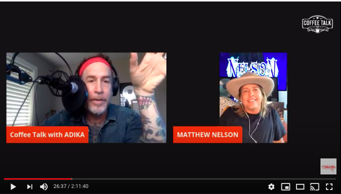 MatthewandGun's tweet photo. #MatthewNelson joins Adika on #CoffeeTalk https://t.co/o8gdHOTew2 #matthewandgunnarnelson #nelsonband #firstbornsons https://t.co/ZfRbLvH8Jc
