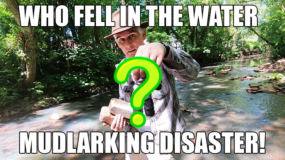 Mudlarking can be a dangerous hobby! See who took an  impromptu dip in the water this week. youtube.com/watch?v=MZqufA…