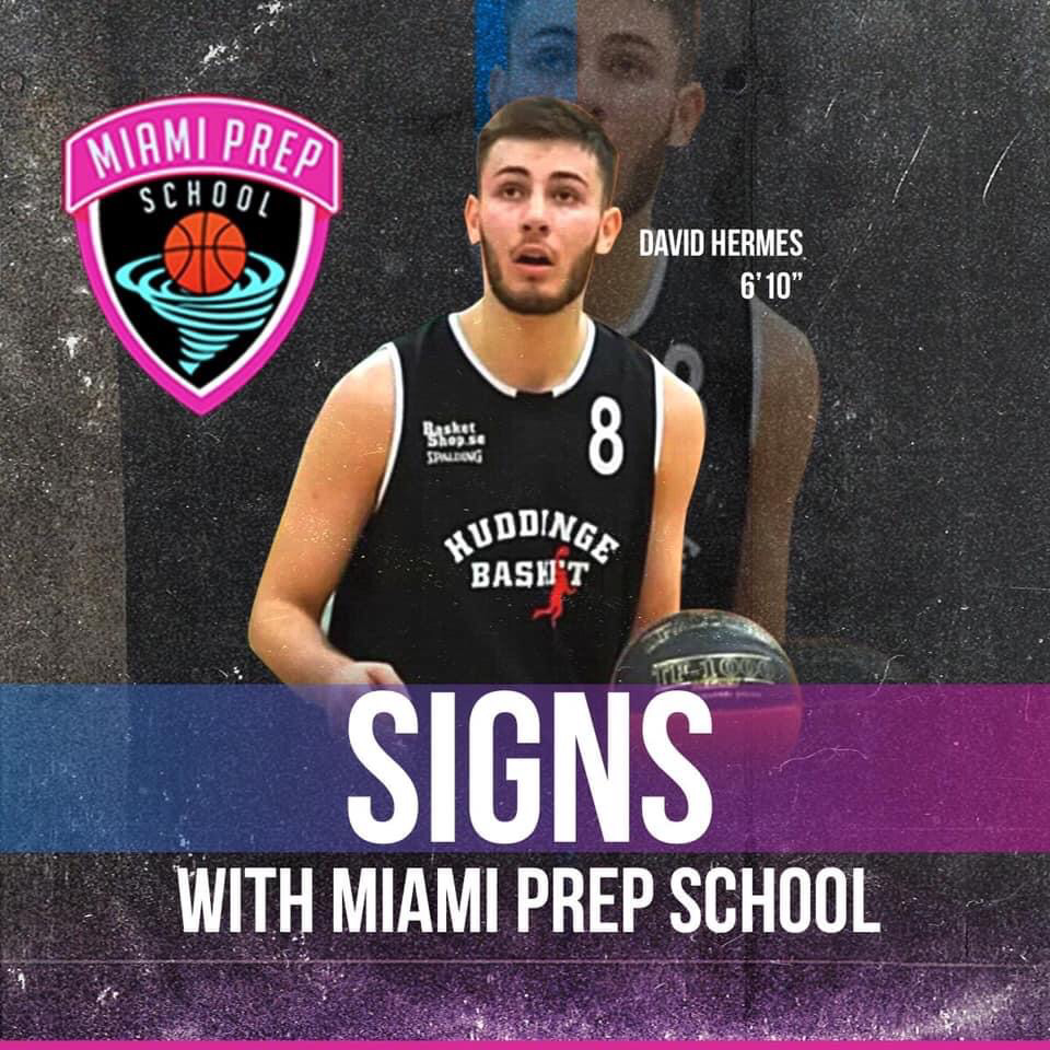 Miami Prep is proud to announce the singing of David Hermes. Hermes, who hails from Sweden, is a 6-10 stretch power forward and comes to the Tornadoes already being recruited by high level D-1 programs. <a href="/PLamRecruiting/">Pat Lammer</a> <a href="/zsmart3/">zach smart</a> <a href="/Hoop_MIA/">HoopMIA</a> <a href="/HoopExchange/">Scott Golden</a> <a href="/305Hoops/">305 HOOPS | Nick Ronda</a> <a href="/CoachJCardona10/">Juan Cardona</a>