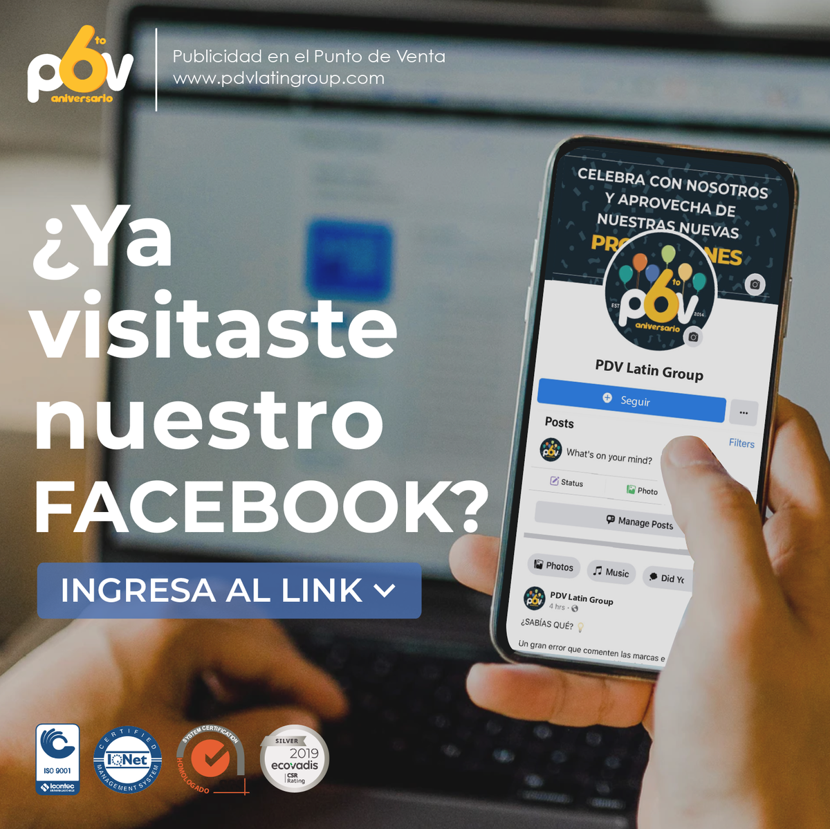 PDVlatingroup's tweet photo. ¿Ya visitaste nuestro Facebook? 🗣 

¡No te pierdas  de las novedades y servicios que tenemos para ti! 👇🏼

Encuéntranos como @PDVlatingroup
Ingresa aquí -> https://t.co/jyMtX21pym
.
.
#facebook #publicidad #marketing #MarketingDigital https://t.co/zGwxLyoX0p