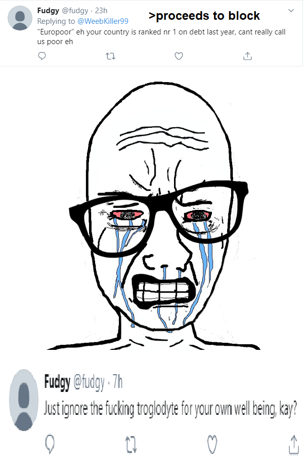 WeebKiller99's tweet photo. LOL his home cou ntry is so garbage he cant even defend it https://t.co/3XfhBzHGK2