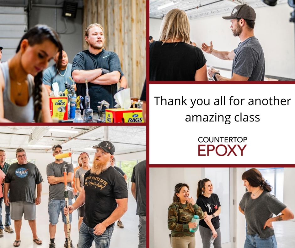 Countertopepoxy's tweet photo. We are lucky to be able to spread knowledge with incredible people at every class we hold. Thanks to all who have come to a class! We can't wait to see what the next class has in store for us on August 24th. Hope to see you all there!
#countertopepoxy #epoxy #resinclass #workshop https://t.co/S0l3utMLIf