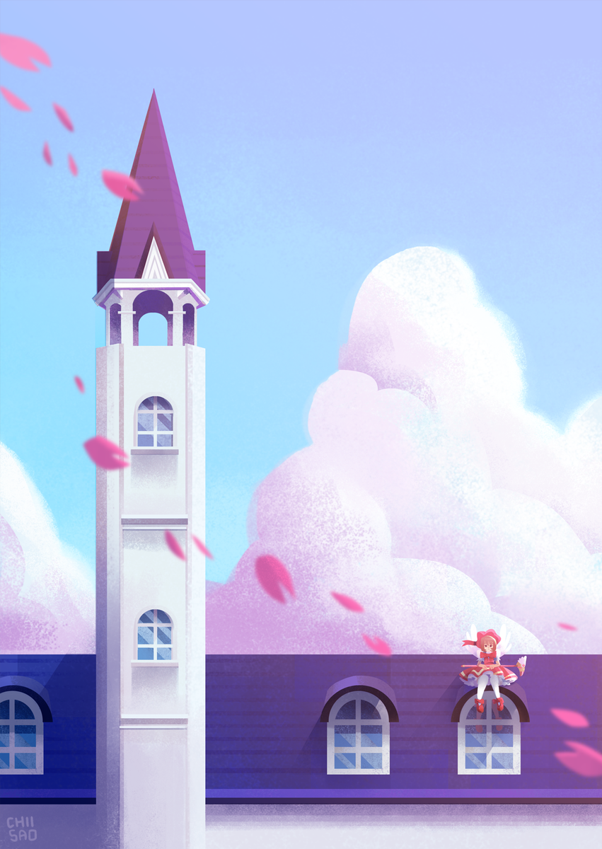 Chiisao's tweet photo. Card Captor Sakura was a huge inspiration for me when I was a kid and one of the reasons I'm an artist today. Wanted to draw some memorable scenes from the show  🌸✨ https://t.co/BABtXkxS7T