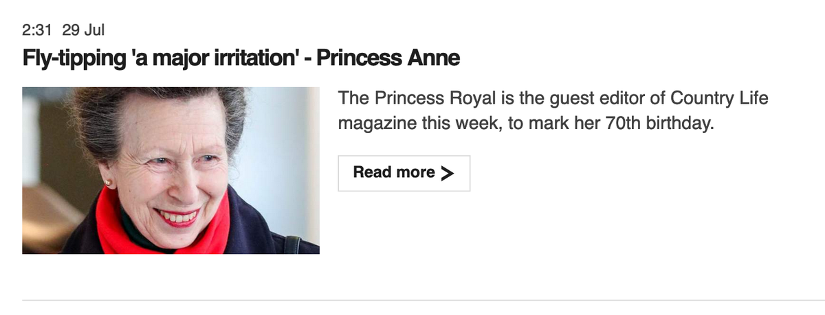 UnRoyalReporter's tweet photo. BBC news 10 days ago - Prince George is 7
BBC news 2 days ago - Prince Anne doesn't like rubbish.
BBC news  - Prince William was on a podcast.

Today: Prince Andrew raped a child &amp; abused his position to lobby for leniency for #Epstein....

BBC news?
BBC news?
BBC news? https://t.co/9xTE1QWcnx