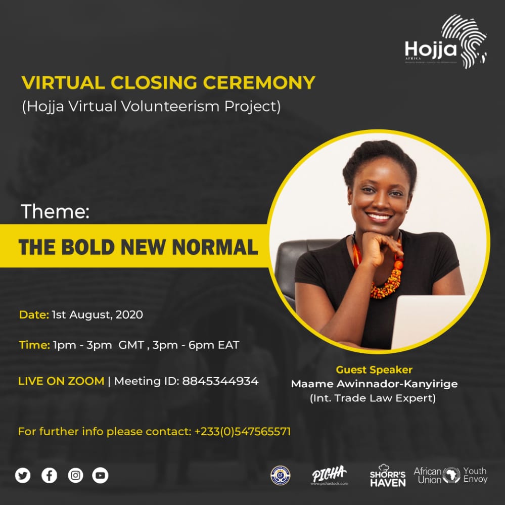 hojjaafrica's tweet photo. We can't keep calm. Join us This Saturday, the 1st of August as we draw the curtains on our #HVV20 project.
Asante.

#HojjaAfrica 
#AfricaYouthEvoy
#1billionafrica 
#PerissosHorizon 
#ShorrsHaven
#CoporateFrench
#Picha 
#VIsualActivist.me 
#TNAM20 
#Africa
#AuAgenda2063 https://t.co/twQpU9omto