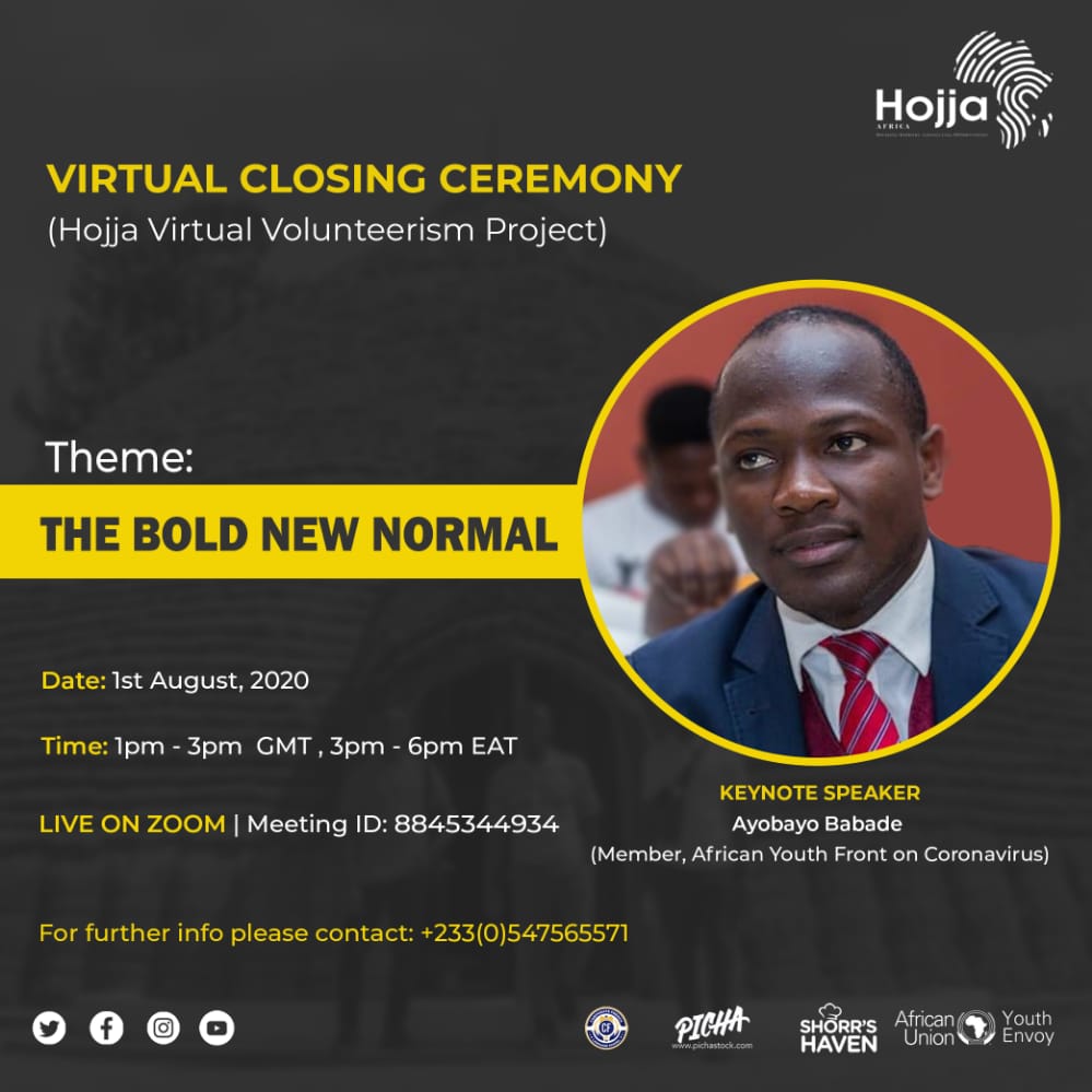 hojjaafrica's tweet photo. We can't keep calm. Join us This Saturday, the 1st of August as we draw the curtains on our #HVV20 project.
Asante.

#HojjaAfrica 
#AfricaYouthEvoy
#1billionafrica 
#PerissosHorizon 
#ShorrsHaven
#CoporateFrench
#Picha 
#VIsualActivist.me 
#TNAM20 
#Africa
#AuAgenda2063 https://t.co/twQpU9omto