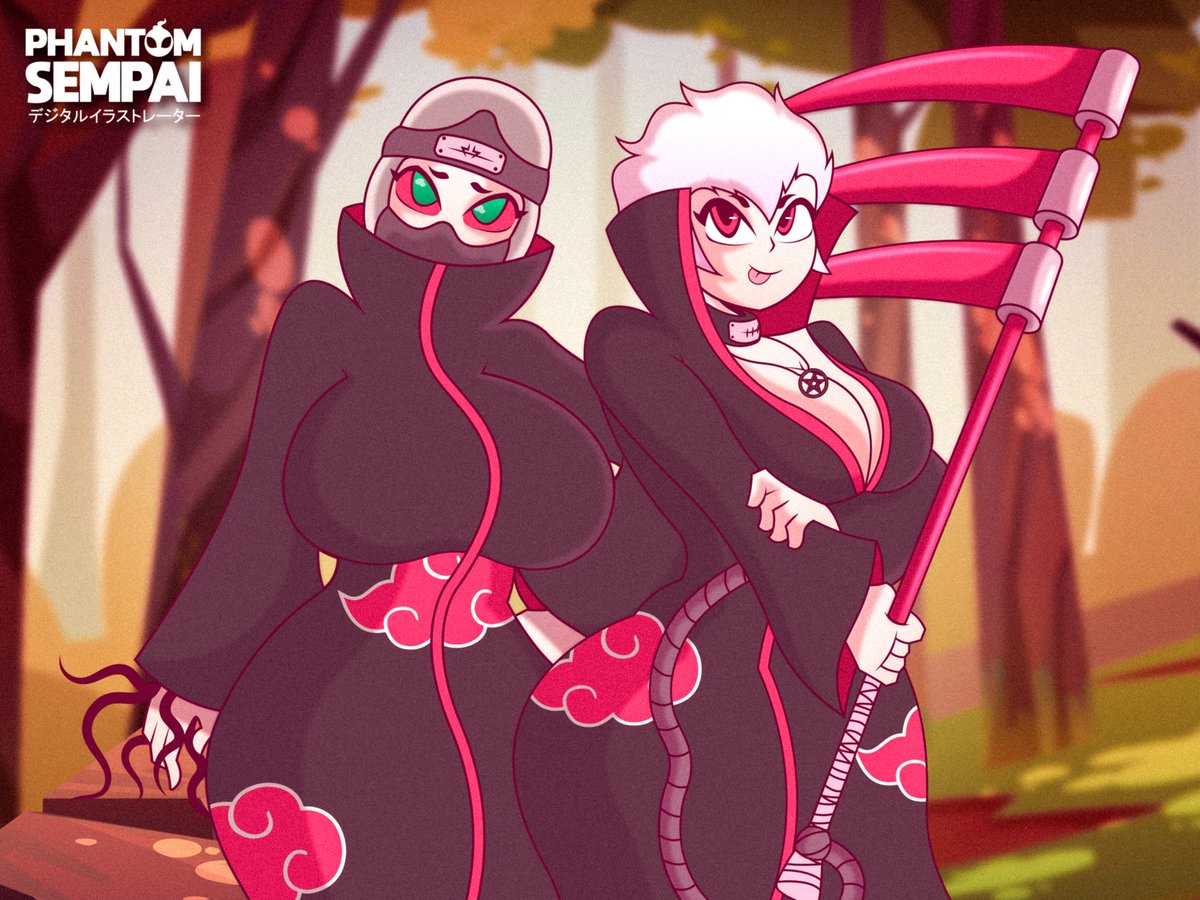 PhantomSempai's tweet photo. I had been watching @JMG_PartyBean's work for a long time and the idea of ​​change male characters to female seemed very cool to me, so I wanted to do that with a 2 of my #NarutoShippuden fav characters...

Here I share Kakuzu and Hidan in female version, I hope you love it 🍑 💕 https://t.co/FxjOn26NgU