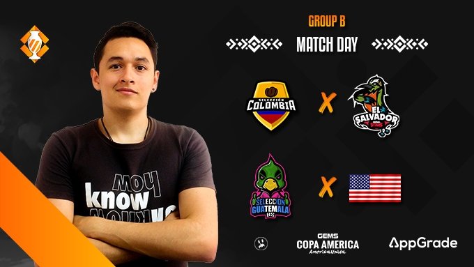#GCABS • MATCHDAY

GRUPO/GROUP B

🇨🇴 COL 🆚 SAL 🇸🇻
🇬🇹 GUA 🆚 USA 🇺🇸

[EN VIVO / LIVE]
Hoy - Today
🕘 21 HS (ET)
🇪🇸 <a href="/RhaegarGT/">Rhaegar 🇬🇹</a> &amp; <a href="/MaryMondragon21/">Mary Mondragón</a>
📺 twitch.tv/RhaegarGT

🇧🇷 <a href="/EdhyGhellen/">Edhy Ghellen</a>
📺 youtube.com/c/EdhyGhellenYT

🇬🇧 <a href="/reddysetgoooo/">ReddySet</a>
📺 twitch.tv/ReddySet

#AmericaUnida