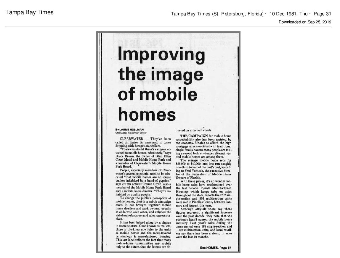 FamilyPromise3's tweet photo. RT fpnational "Think fighting the stigma around #manufacturedhousing is new? Let's take it back to 1981 when the TB_Times wrote about a campaign to "improve the image of mobile homes." #RightAtHome2020 https://t.co/Xmnp0swxnQ"