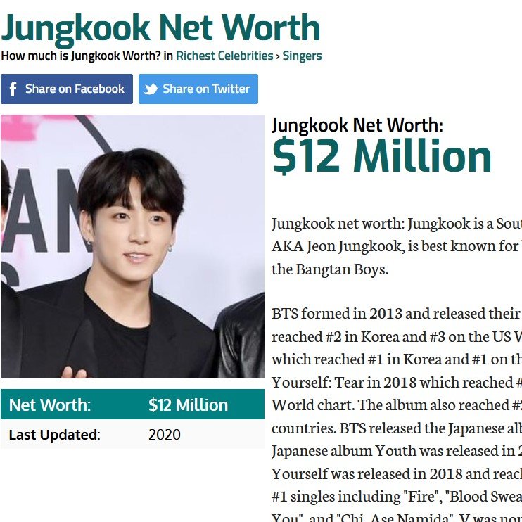 Jungkook net worth