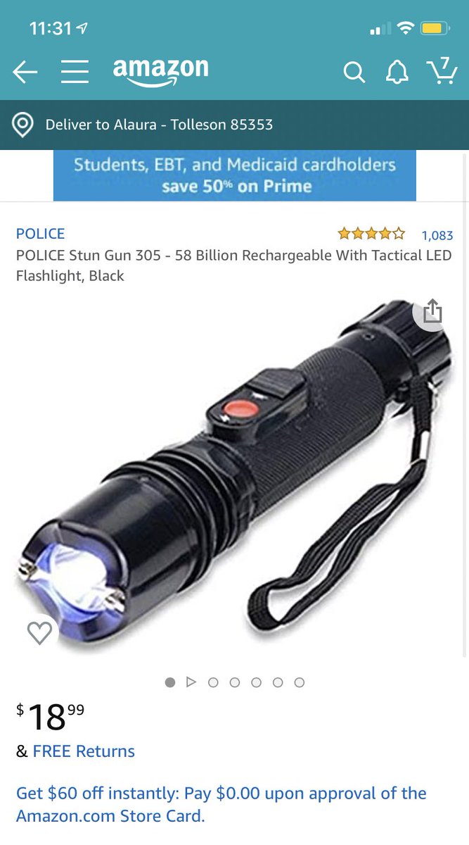 a stun gun and flashlight combo. extremely useful for those of y’all who prefer not to carry including myself  https://www.amazon.com/dp/B01F5D1NCK/ref=cm_sw_r_cp_api_i_CogjFbXM4218Y