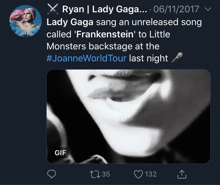 During the Joanne Era, fans said Gaga sang them a snippet of “frankensteined” from the original LG5 backstage at the Joanne world Tour and Redone began talking about the track.