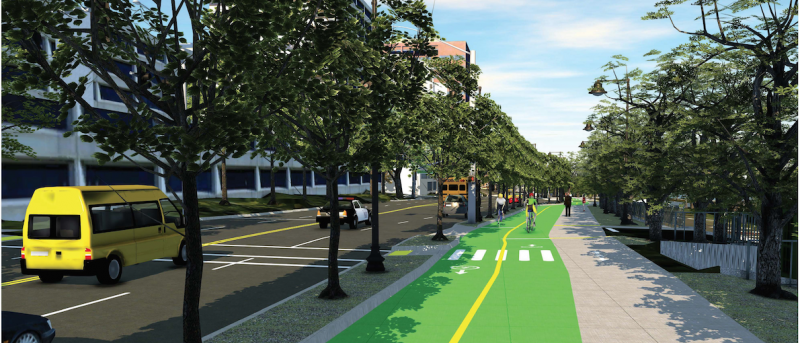PBOTinfo's tweet photo. News Release: PBOT breaks ground on the SW Naito Parkway Improvement Project, funded by #FixingOurStreets, bringing significant improvements to major downtown gateway

Details: https://t.co/iJQB8kdjVD

#pdxtraffic #pdxbikes https://t.co/95CfaxiujP