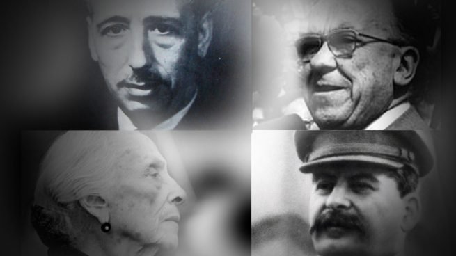 HispaniaRevelde's tweet photo. Cuatro genocidas.
Carrillo: 5 mil personas
Companys: 7 mil
Stalin: 100 millones
Pasionaria: no hay cifras pero vivió hasta los 93 años,y era la voz de Stalin durante su exilio de lujo, mientras los españoles morían tras una dura guerra entre hermanos en la q ella fue cómplice. https://t.co/cy52MNRdpk