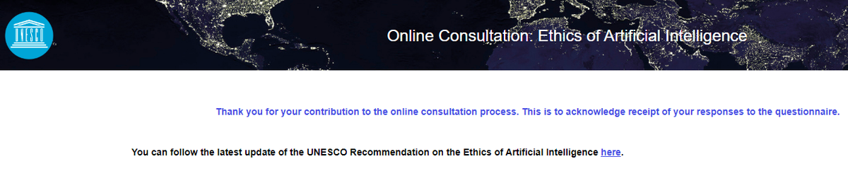 NataliaModjeska's tweet photo. UNESCO consultation on #aiethics - I've just submitted my comments. Looking forward to the final document.

#responsibleai #aiforgood #ethicalai #Policy #policymakers https://t.co/DrmXoIasdn
