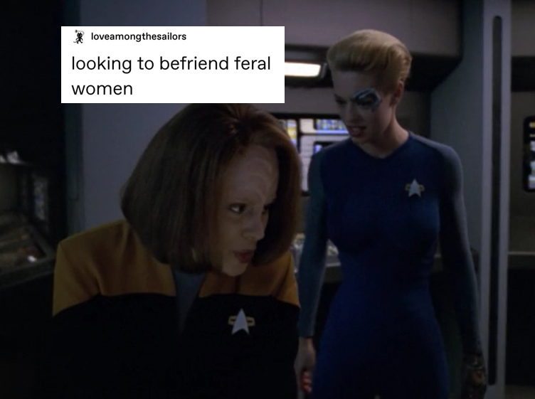 (this one might be *too* niche but i truly believe b'elanna would take a special interest in wlw drama)