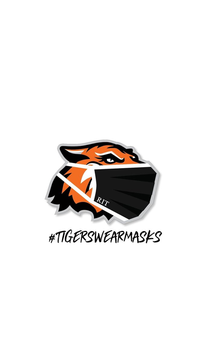 RITathletics's tweet photo. Heading into the weekend with a new phone background like - #TigersWearMasks https://t.co/CXbVzwvYYj