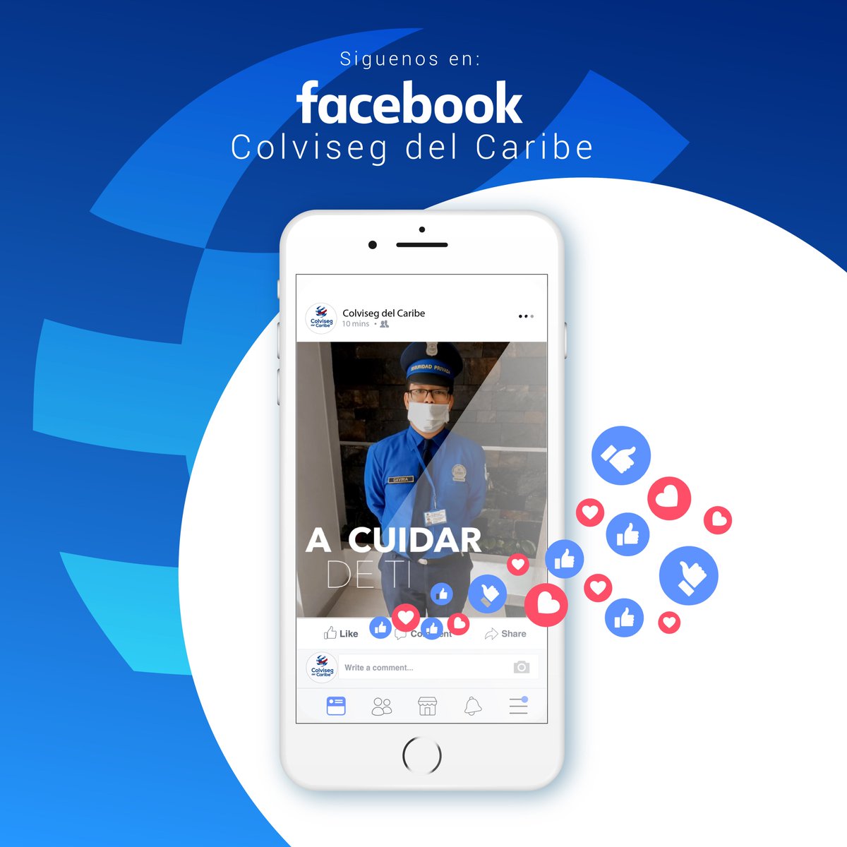 ¡Síguenos en Facebook! 💙 Queremos estar cada vez más cerca de ti.  facebook.com/colvidelcaribe