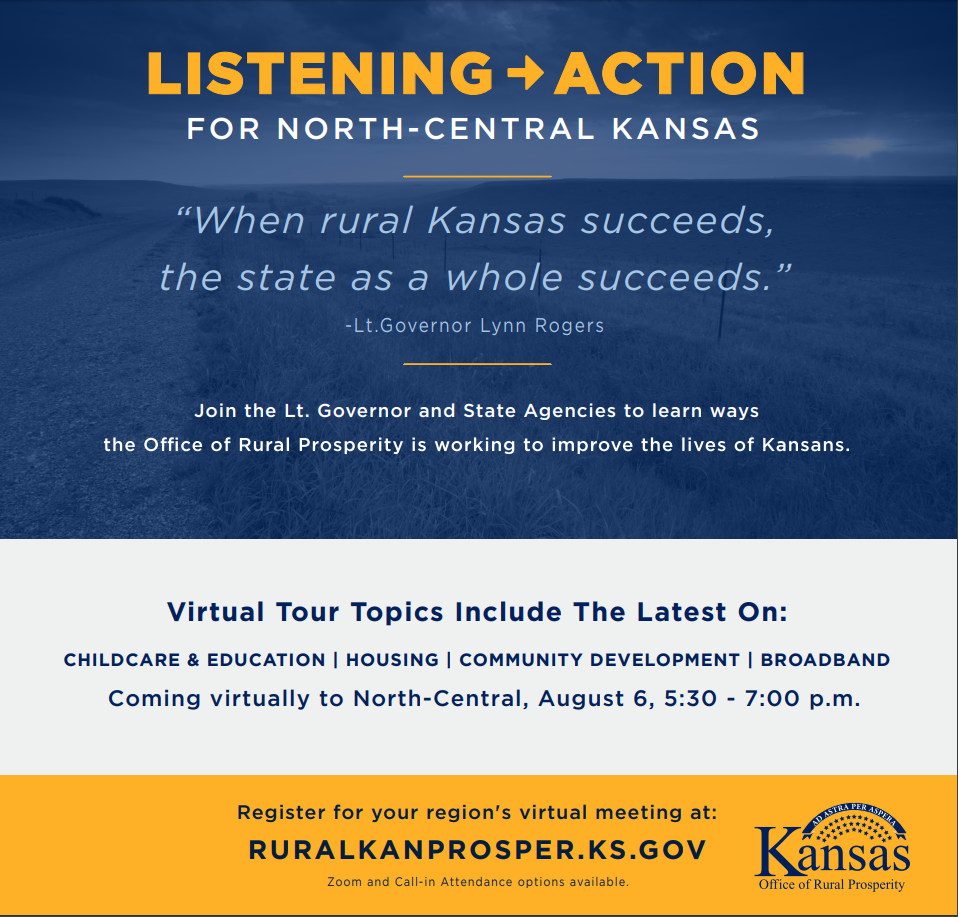 ORP_KS's tweet photo. Our first stop for the Office of Rural Prosperity’s 2020 Virtual Tour is a week away! To register for the North Central meeting and the other regional meetings, visit https://t.co/0tGyDSPAZp #KansasORP #ORPTour2020 https://t.co/P0HgbPwRff