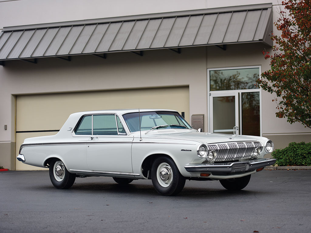 Mercomatic's tweet photo. 1963 Dodge Polara 2-Dr HT; 426 cid #MaxWedge Stage II #Ramcharger, 2x4 bbl, 425 hp; 3-speed Torqueflite; Gross Torque 480 ft lb @ 4400 rpm, 3.91 rear axle; Theoretical Top Speed 117 mph; 0-60 mph 5.5 sec; Quarter Mile 13.9 sec @ 100 mph; Power to Weight ratio 1.174 hp per 10 lb https://t.co/TbSmOFKgnH