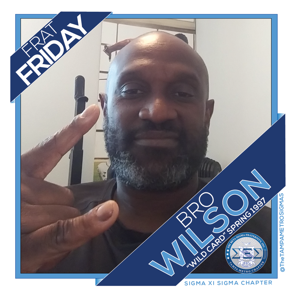 TampaMetroSigma's tweet photo. This week’s brother spotlight is featuring Bro. Ian Wilson, who is one of the charter members of Sigma Xi Sigma Chapter.

learn more about Bro. Wilson on our website at https://t.co/JM2OoLtvA8

#FRATFRIDAY
#TAMPAMETROSIGMAS
#SIGMAXISIGMA
#PHIBETASIGMA https://t.co/8deZAWnIRH