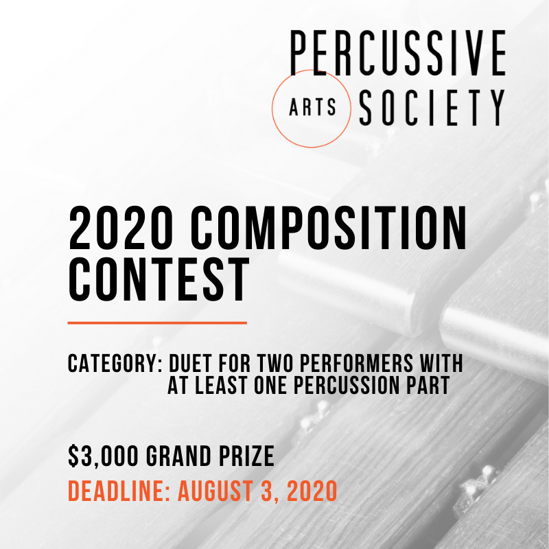 PercussiveArts's tweet image. ⚠️ Deadlines are coming up! ⚠️

Nominations for the Lifetime Achievement in Education Award and entries for the 2020 Composition Contest are both due Monday, August 3, 2020! 

Lifetime Achievement 
🔗 pas.org/about/awards/

Composition Contest: 
🔗 bit.ly/compositioncon…
