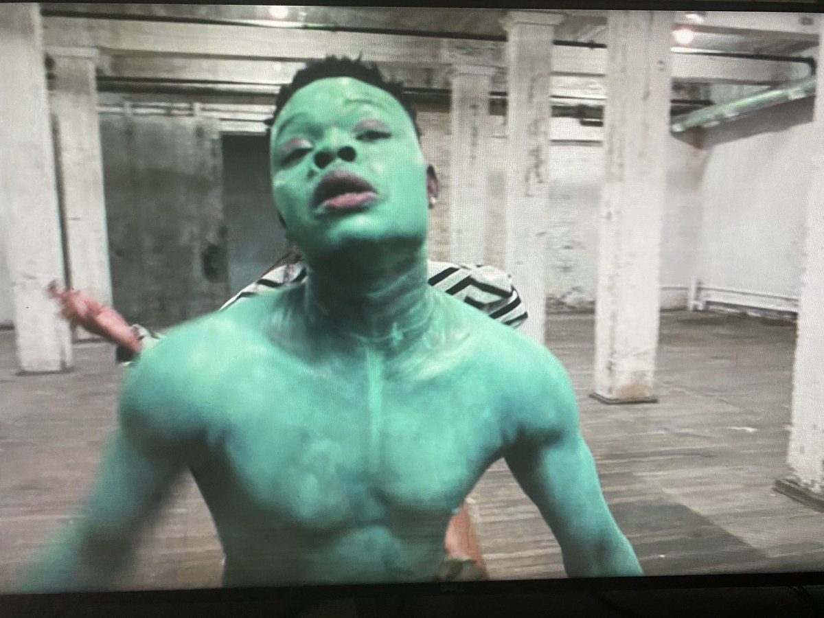 kyle alex brett on X: I was looking at the Instagram Story of the guy who  is in the green body paint for Beyoncé's Already video. and, man. Watch  those reposted videos.