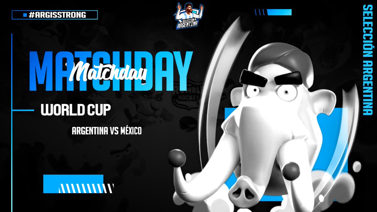 #RH | ¡HOY JUGAMOS!

Hoy a las 18:00 hs estaremos enfrentando a <a href="/MexicoRS_RH/">Selección Mexicana RS-RH</a> 🇲🇽 por la 3ra jornada de la <a href="/worldcupRH/">worldcuprumblehockey</a>. 

#ArgIsStrong👑🇦🇷