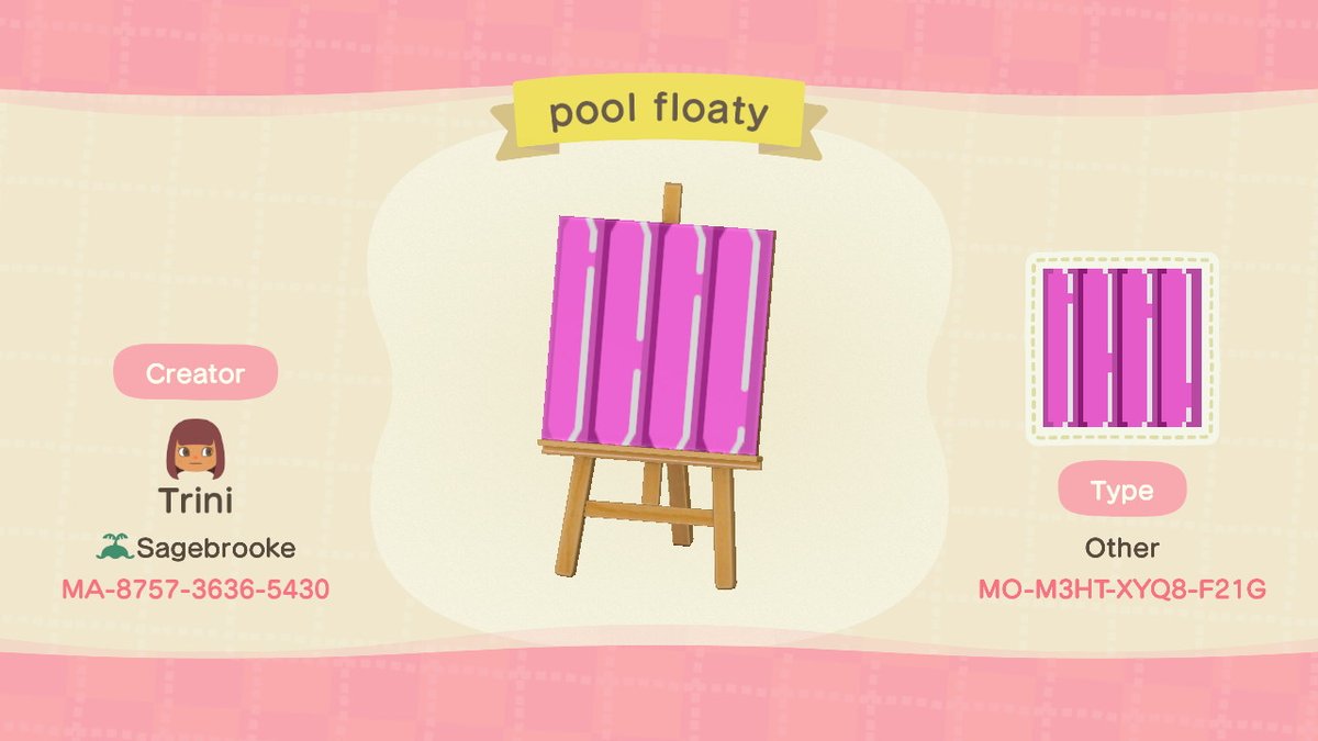 TriniTronCos's tweet photo. My pool area and a pool floaty lol #customdesign #creatorID #AnimalCrossing #ACNH #NintendoSwitch https://t.co/2XXrjng5ai