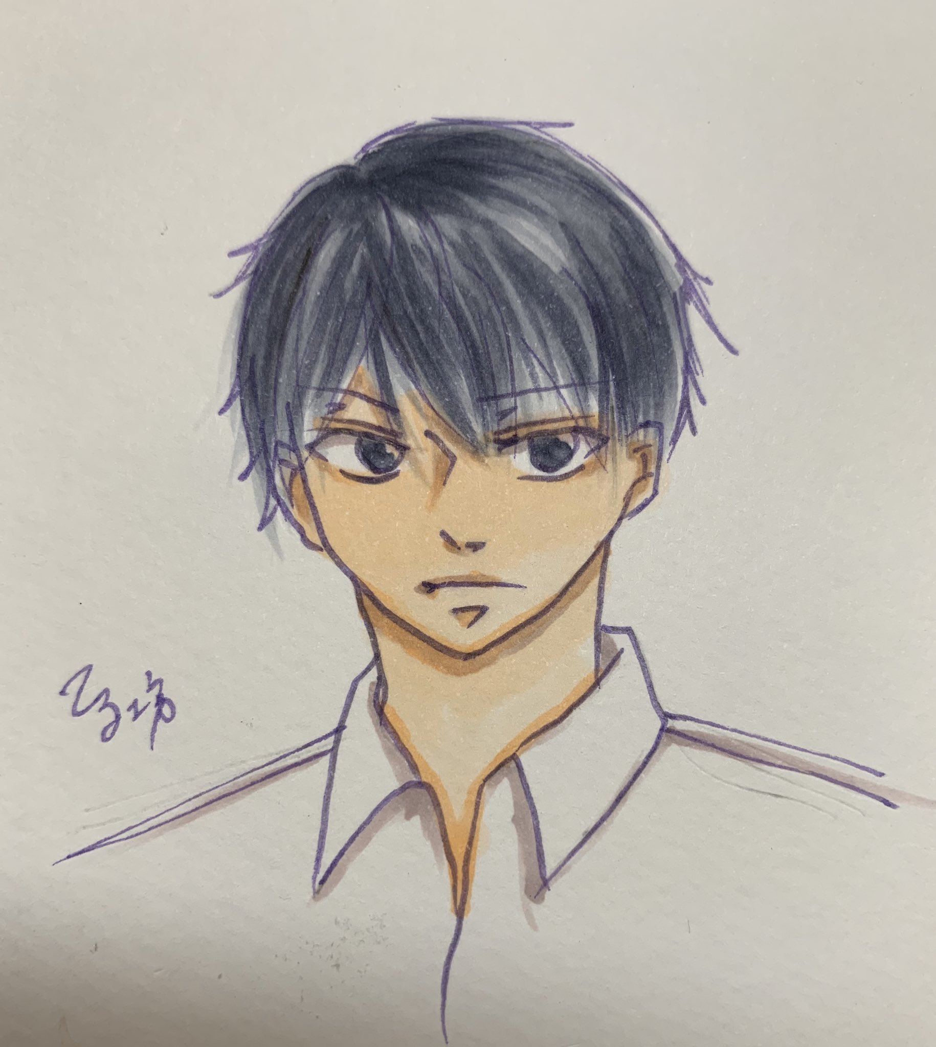 تويتر てる坊 على تويتر 髪型むず イケメンに見えるかい イラスト 男子 多分イケメン コピック T Co Yulosia0x9
