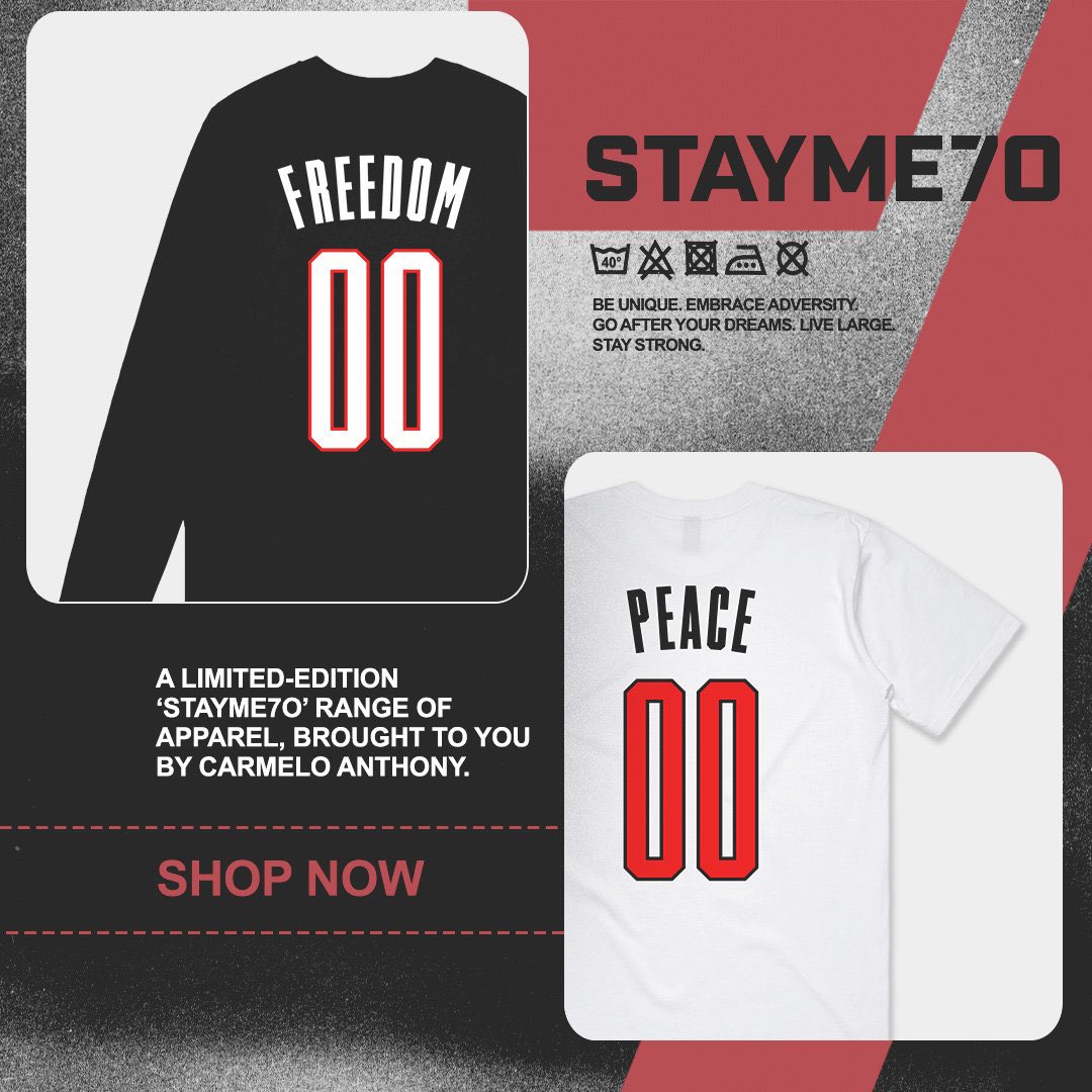 carmelo peace jersey