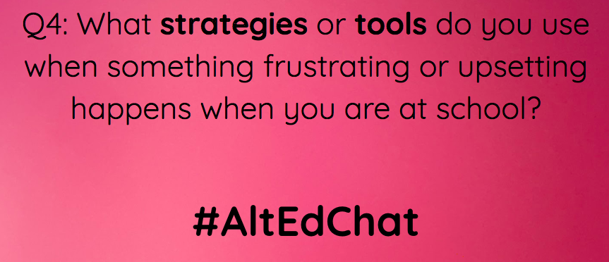 mindfullymath's tweet photo. Q4: What strategies or tools do you use when something frustrating or upsetting happens when you are at school? 

#AltEdChat https://t.co/0GKIW8szT0