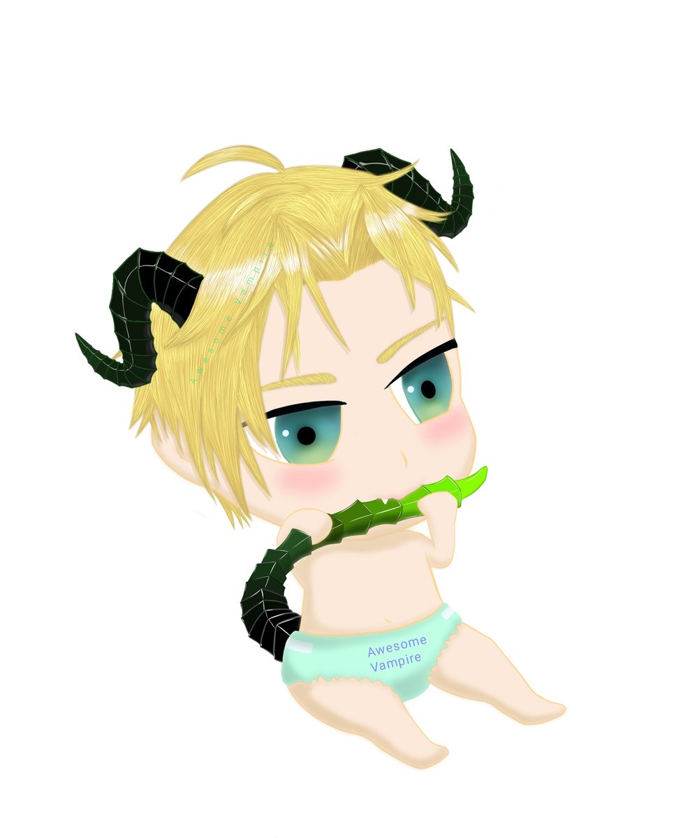 AwesomeVampireL's tweet photo. #ObeyMe Chibi Baby #Satan. finally finished my first digital art piece. took about 2 weeks to finish. turned out quite cute so I'm really happy. still got a lot of learning to do for digital art.
#ObeyMeSatan #OtomeGame #FanArt #DigitalArt #SatanObeyMe #Blush #GreenEyes #Wrath https://t.co/relbmXqLj0