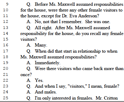 The girls started coming after  #GhislaneMaxwell assumed responsibility for the house.